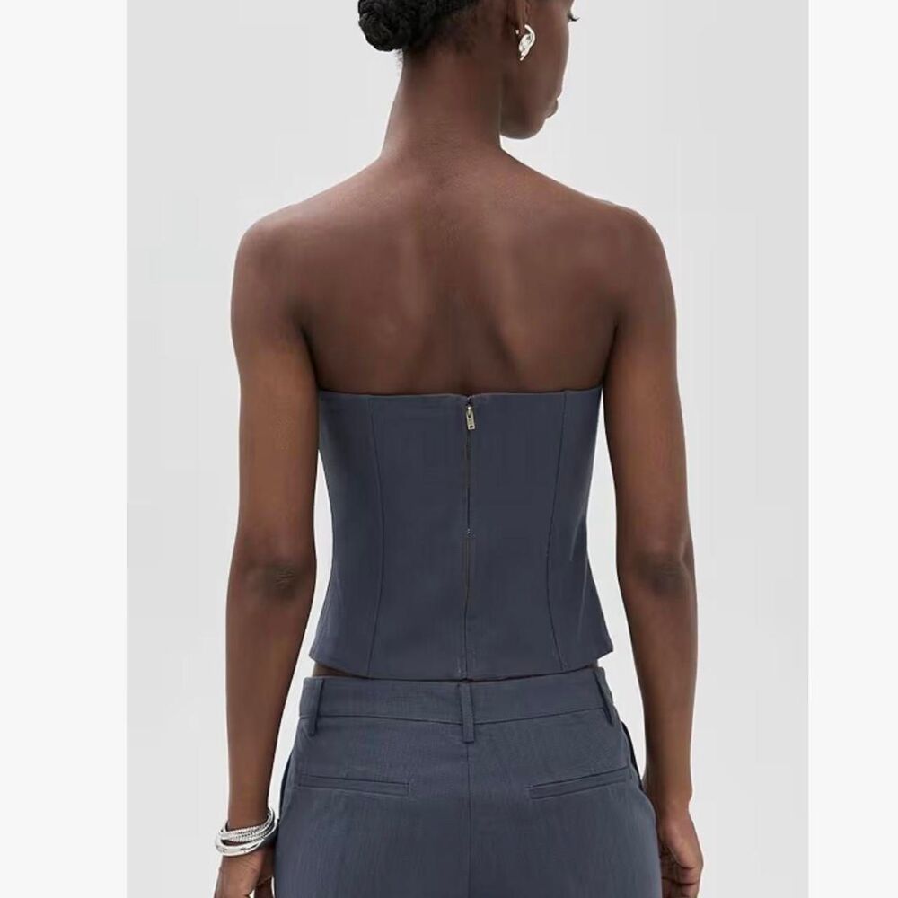 Lioness Women's Blue and Grey Corset - Picture 3 of 7